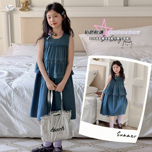 Vestido de mezclilla suave para niñ<span class=keywords><strong>a</strong></span>, estilo coreano, tipo pastel, ligero y adelgazante, <span class=keywords><strong>a</strong></span> la moda, novedad de verano 2026 - Product Image 2