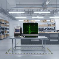 Machine de découpe laser à fibre CNC 4 axes refroidie par air de précision 700W pour métal avec prix compétitif