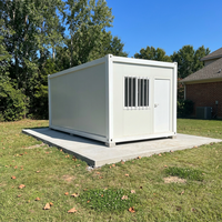 Maison de Garde Modulaire Préfabriquée Moderne en Acier Galvanisé de 20 pieds, Démontable, Conteneur Plat, pour Appartement ou École