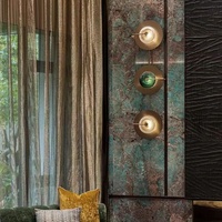 Grande dalle de marbre vert naturel de luxe, design moderne poli et imperméable pour la décoration de villas et de maisons