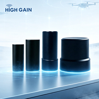 Antenne hélicoïdale GNSS haute précision et gain élevé 2dBi triple fréquence GPS L1/L2 GLONASS G1/G2 BeiDou B1/B2 avec connecteur SMA-J pour UAV
