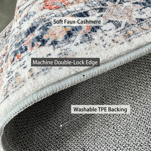 Alfombra Personalizable 100% Imitación Cachemira, Cuadrada, Pelo Medio, Diseño a Rayas, con Base Antideslizante, para Sala de Estar - Product Image 5