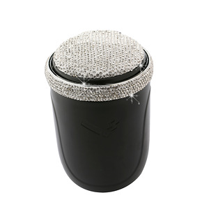 Cendrier de <span class=keywords><strong>voiture</strong></span> moderne en plastique pour femmes et hommes, portable, avec lumière LED bleue, sans fumée, en forme de cylindre, accessoires - Product Image 5