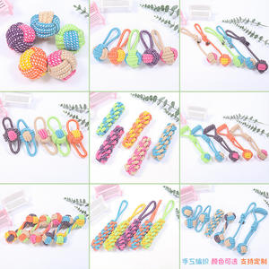 Interaktif pamuk halat Mini köpek oyuncaklar topu Pet köpek diş fırçası büyük küçük köpekler için köpek oyuncak Chew - Product Image 2