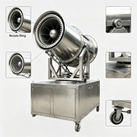 Canon à brouillard électrique télécommandé 30-80M pour la suppression de la poussière et la suppression des brumes dans les travaux d'excavation, de terrassement, de fossés, de fondations et de chantiers de construction