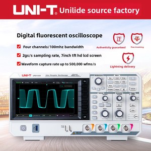 Uni-t UPO1104X ออสซิลโลสโคปฟอสเฟอร์ดิจิตอล 4 ช่องสัญญาณ แบนด์วิดท์ 200 เมกะเฮิรตซ์ อัตราการสุ่มตัวอย่าง 2G/s ความละเอียด 100 หลัก วัสดุ ABS - Product Image 5