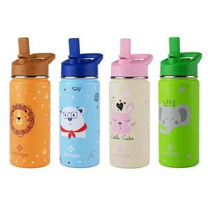 2023 Hot Selling 12 oz 16oz Stainless Steel Vacuum Insulated Printed Kids Water Bottle Tumbler for School Boys & Girls