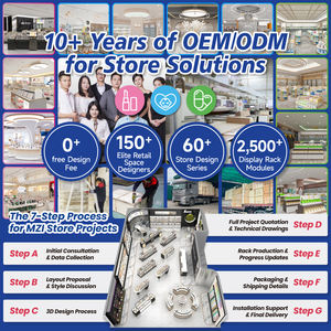 09-HLNJS001-B ชั้นวางสินค้าตกแต่งร้านค้าสไตล์ครีมเกาหลี สำหรับ<span class=keywords><strong>ร้าน</strong></span>ค้าแม่และเด็ก ออกแบบตกแต่งภายในร้านค้าเด็ก - Product Image 4