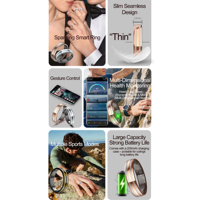 Bague connectée ultra-fine en métal de 6,3 mm, moniteur de fréquence cardiaque, d'oxygène sanguin et de sommeil, étanche IP68, tracker de fitness multisports