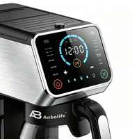 Cafetera de Goteo Programable Compacta Anbolife con Vapor y Agua Caliente, Panel Táctil IMD, Clásica, para Café con Hielo, Fabricación OEM Especializada