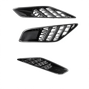 Pour Corvette C7 2014 : Kit de garniture de vitre triangulaire arrière, kit carrosserie, déflecteur d'air latéral ABS pour pare-chocs, séparateur d'air, protection de pare-chocs, protection de porte - Product Image 2
