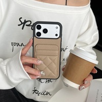 Étui de téléphone avec portefeuille en cuir grainé résistant aux chocs pour iPhone