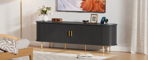 Meuble <span class=keywords><strong>TV</strong></span> DNF <span class=keywords><strong>69</strong></span> pouces, design traditionnel, matériau MDF, prise de courant, centre de divertissement, tiroir de rangement, console <span class=keywords><strong>TV</strong></span>, étagères réglables - Product Image 3