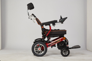 Silla de ruedas eléctrica plegable de aleación de aluminio, silla de ruedas eléctrica portátil reclinable de 600W P - Product Image 5