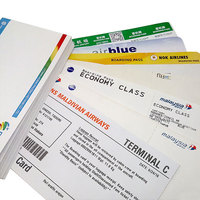Billet d'embarquement personnalisé en carton/papier couché/papier d'art, entièrement imprimé en couleur et estampé à chaud
