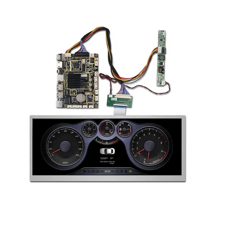 Écran LCD TFT 12.3 pouces, 1920x720, pour voiture, Navigation automobile, contrôleur du système, Interface Lvds