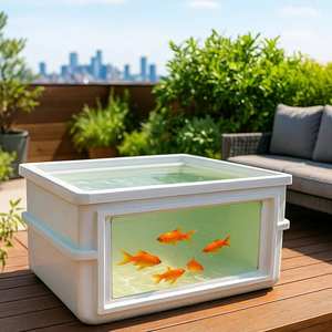 أحواض تربية أسماك من الألياف الزجاجية متينة وسهلة الصيانة، خزانات مائية بلاستيكية صديقة للبيئة لتزيين أحواض الأسماك لتفريخ أسماك الكوي - Product Image 5