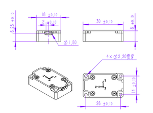 Độ chính xác cao ± 2000 °/S con quay hồi chuyển và ± 200g ACCEL nhỏ gọn RS422 giao diện IMU cho hàng không dân dụng chuyển động & vị trí cảm biến cho UAV - Product Image 5