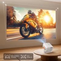 Projecteur LED portable 4K Auto K22 2026, compatible avec la mise en miroir d'écran Android sur téléphone portable, pour cinéma maison avec cardan