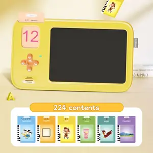 2023 Hot Sales Brinquedo Educacional Talking Flash Cards Placa de Escrita 224 Vistas Velho Kid Escrita Tablet LCD Desenho Tablet