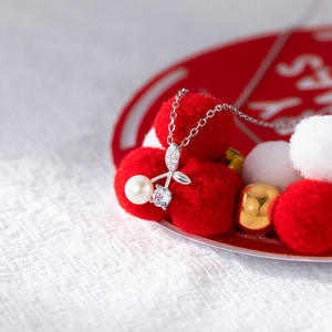 S925 Silver Exquisite Simple <b>Small</b> Crowd Design Temperament Fashion Pearl Fried Dough Twists Ring <b>Necklace</b> Y02666 - Product Image 3