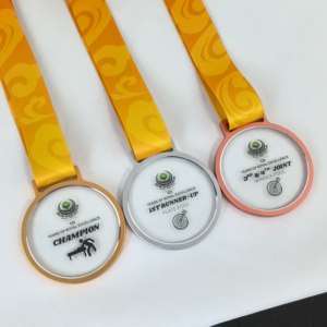 Medallas <span class=keywords><strong>de</strong></span> Cristal Redondas Personalizadas <span class=keywords><strong>de</strong></span> Fábrica para Premios Deportivos y Competiciones, con Borde Metálico Dorado, Plateado o Cobre - Product Image 2