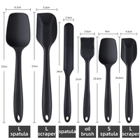 Ustensiles de cuisine, ensemble de 6 spatules en silicone, résistantes à la chaleur, pour mélanger, pâtisser, gratter, ensemble d'ustensiles de cuisine antiadhésifs