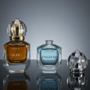 Custom Luxury <b>Perfume</b> Glass <b>Bottle</b> 30ml 50ml 100ml Crimp clear Glass Empty <b>Perfume</b> <b>Bottles</b> with Gold Box Packaging - Product Image 2