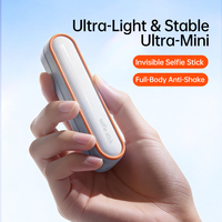 Mini Perche à Selfie Pliable SS4 Anti-Tremblement 700mm avec Télécommande, Design Rouge à Lèvres, Légère et Portable pour Portée de 5.3 à 10M