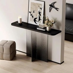 Table console suspendue en acrylique dégradé de luxe léger, style rétro simple médiéval, table d'appoint, table d'entrée, table de porche - Product Image 1