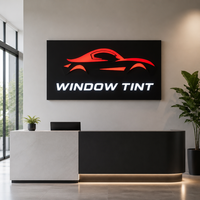 Panneau publicitaire LED miniature personnalisable pour utilisation en centre commercial, logo mural gravé en verre acrylique, lettres lumineuses en relief