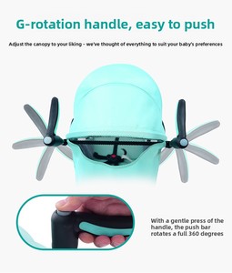 Poussette bébé pliable légère multifonctionnelle avec position assise et allongée, capote réversible pour nourrisson et tout-petit - Product Image 5