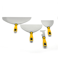MSN couteau à mastic en acier inoxydable lame de polissage miroir avec trou mur grande taille grattoir ensemble