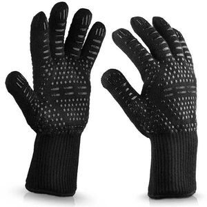 Gants de protection antidérapants à long manche pour la cuisine, résistants à la <span class=keywords><strong>chaleur</strong></span>, pour <span class=keywords><strong>barbecue</strong></span> et four - Product Image 5