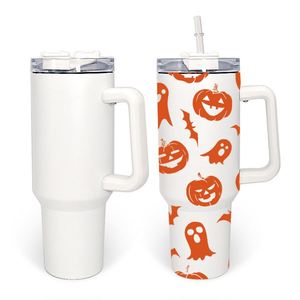 Vaso Térmico de Viaje Fluorescente de Acero Inoxidable 304 de 40 oz para Cerveza, con Aislamiento al Vacío, que Brilla en la Oscuridad, con Asa - Product Image 3