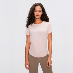 Trọng Lượng Nhẹ Phòng Tập Thể Dục Crop Tops T-<span class=keywords><strong>Shirts</strong></span> Phụ Nữ Áo Sơ Mi Hoạt Động Khô Áo Thun Thời Trang Dạo Phố Của Phụ Nữ Ngắn Tay Áo Sơ Mi Phụ Nữ Tops - Product Image 3