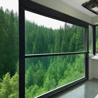 Fenêtre à Levier en Aluminium à Double Vitrage Résistante aux Impacts et Certifiée Anti-Ouragan avec Moustiquaire