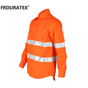 Camisa de Trabajo FRDURATEX de Algodón de Alta Visibilidad, Ignífuga, Reflectante, Uniforme de Soldadura de Alta Visibilidad para Trabajador - Product Image 2
