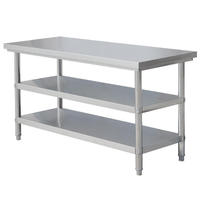Table de travail plate en acier inoxydable stérilisable sur mesure, antibactérienne, pour hôpital, pharmacie, salle de distribution
