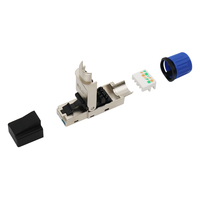 PUXIN Red sin herramientas enchufe Modular CAT6 CAT6A CAT7 CAT8 FTP STP blindado RJ45 piezas de telecomunicaciones Ethernet conectores de campo