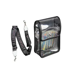 Bolsa de tijera de PVC transparente para salón de peluquería, funda transparente para tijeras, riñonera, aseo profesional, PVCtool