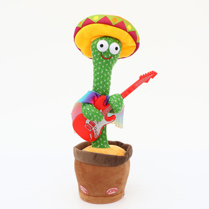 Wholesale Stuffed English Music lights Simulation doll Dancing Cactus Plush Toy With Light
