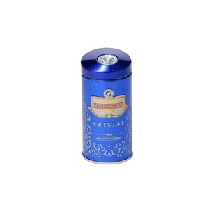 Custom Round double lid green tin metal coffee Tea tin box cans tea packaging tin box wholesale