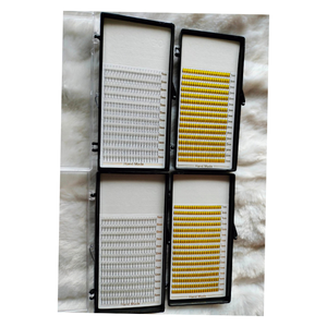 Extensions de cils synthétiques 2D personnalisées faites à la main, marque privée, pour maquillage quotidien professionnel, cils foncés éclatants - Product Image 4