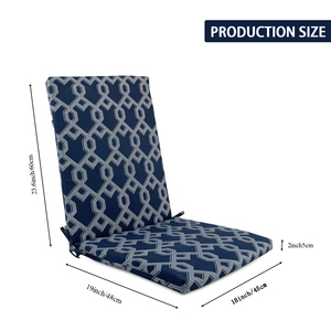 Coussins d'extérieur <span class=keywords><strong>à</strong></span> dossier haut Coussin de chaise berçante de remplacement saisonnier avec <span class=keywords><strong>siège</strong></span> élastique et coussin de chaise arrière - Product Image 3