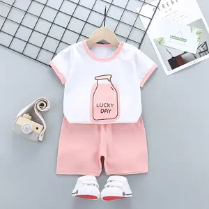 Factory outlet Children's wear children's short sleeve suit two piece T-shirt children 's summer clothes with wholesale direct s