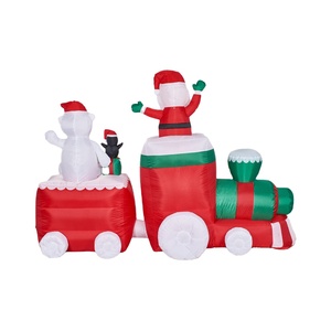 รถไฟเป่าลมรูปเพนกวินสโนว์แมนและซานตาคลอสขนาด7ฟุต - Product Image 3