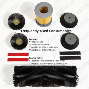 Machine de balayage de voirie industrielle électrique autopropulsée pour l'extérieur avec brosses et filtre - Product Image 4