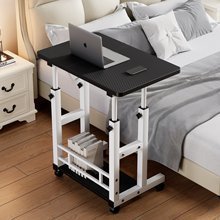 Mesa de Noche Ajustable con Estantes de Almacenamiento para Laptop, Diseño Moderno y Sencillo, Color Blanco - Product Image 2