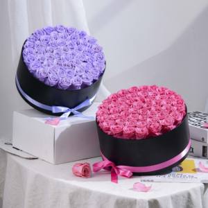 HFloral OEM ODM Caja de Regalo de Rosas Preservadas de Lujo Personalizadas, Rosas Eternas en Caja para Regalos del Día de San Valentín y del Día de la Madre - Product Image 3